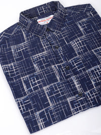The Indian Garage Co Men Cutaway Collar Checked Cotton Slim Fit Casual Shirt