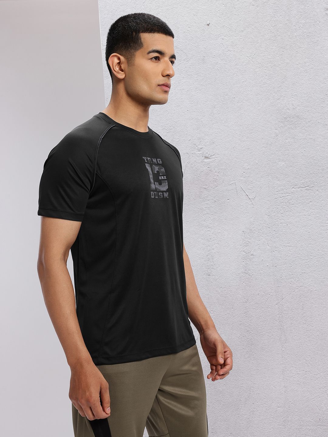HRX by Hrithik Roshan Men Typography Printed Rapid-Dry Training T-shirt