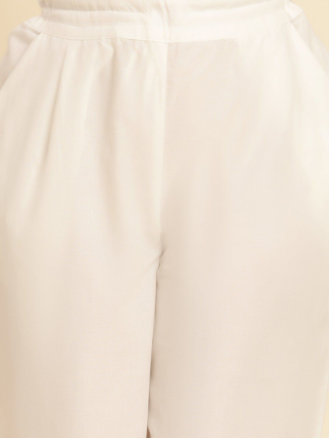 W Women Straight Fit Pure Cotton Ethnic Trousers
