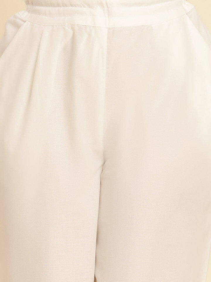 W Women Straight Fit Pure Cotton Ethnic Trousers