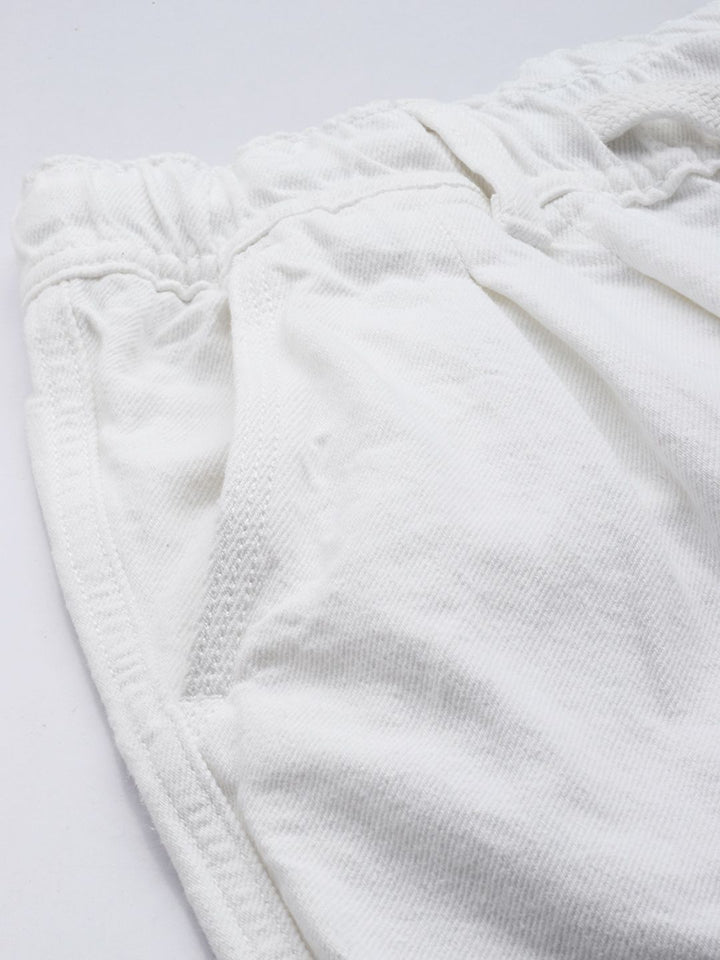 The Indian Garage Co Men Pleated Relaxed Fit Pure Cotton Jeans