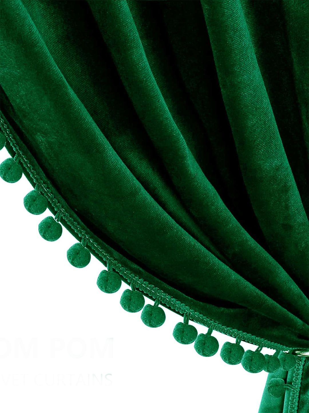 STITCHNEST Set of 2 Green Solid 5 feet Curtain