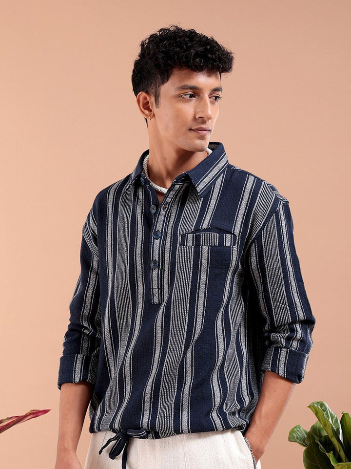 The Indian Garage Co Men Regular Fit Striped Resortwear Shirt
