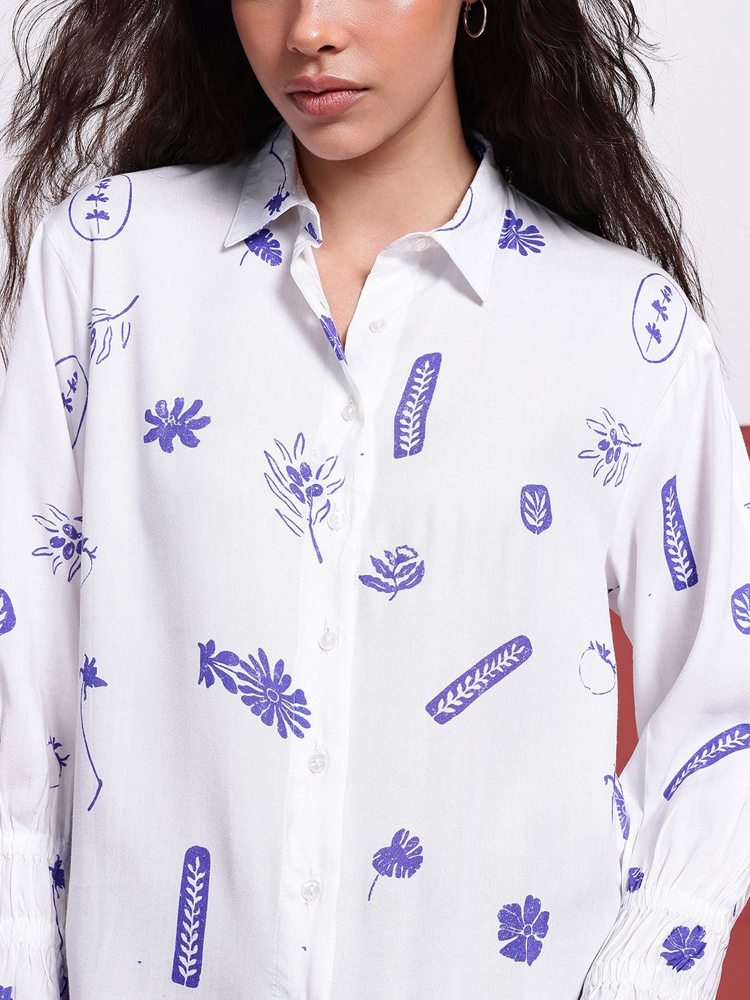 DressBerry Indie Printed Shirt Style Top