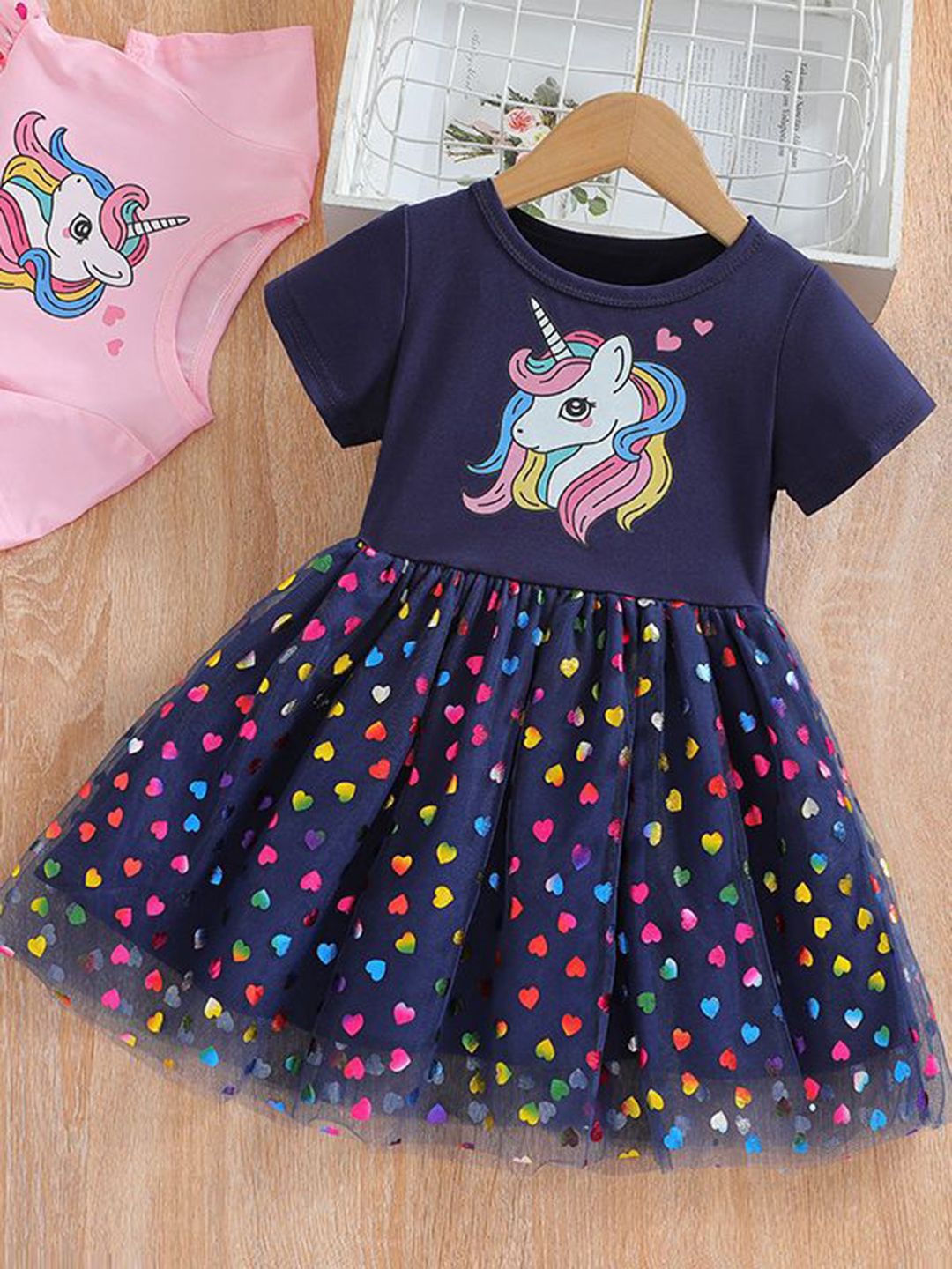 YK Print Fit & Flare Dress