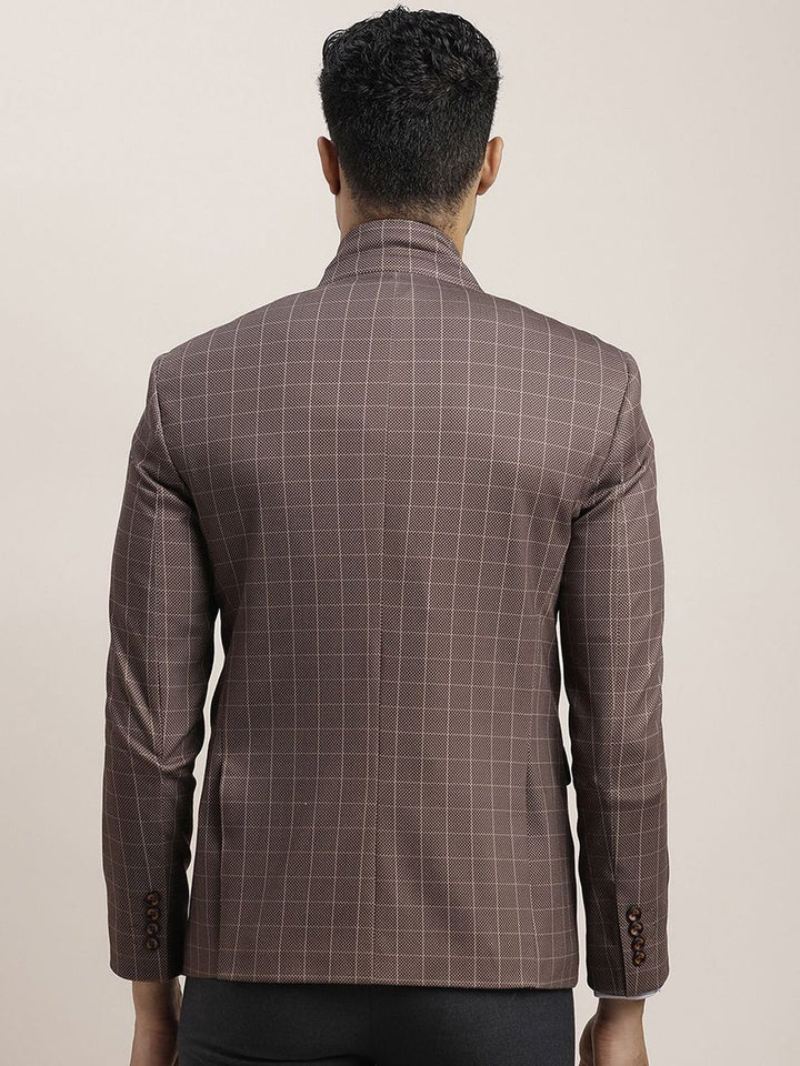 Turtle Checked Single-Breasted Causal Blazer