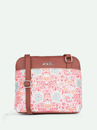 ZOUK Floral Printed Structured Sling Bag