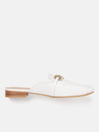 Lino Perros Women Croc Textured Mules With Metallic Deatil