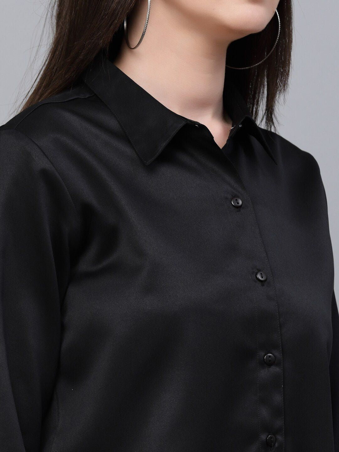 Style Quotient Satin Finish Spread Collar Formal Shirt