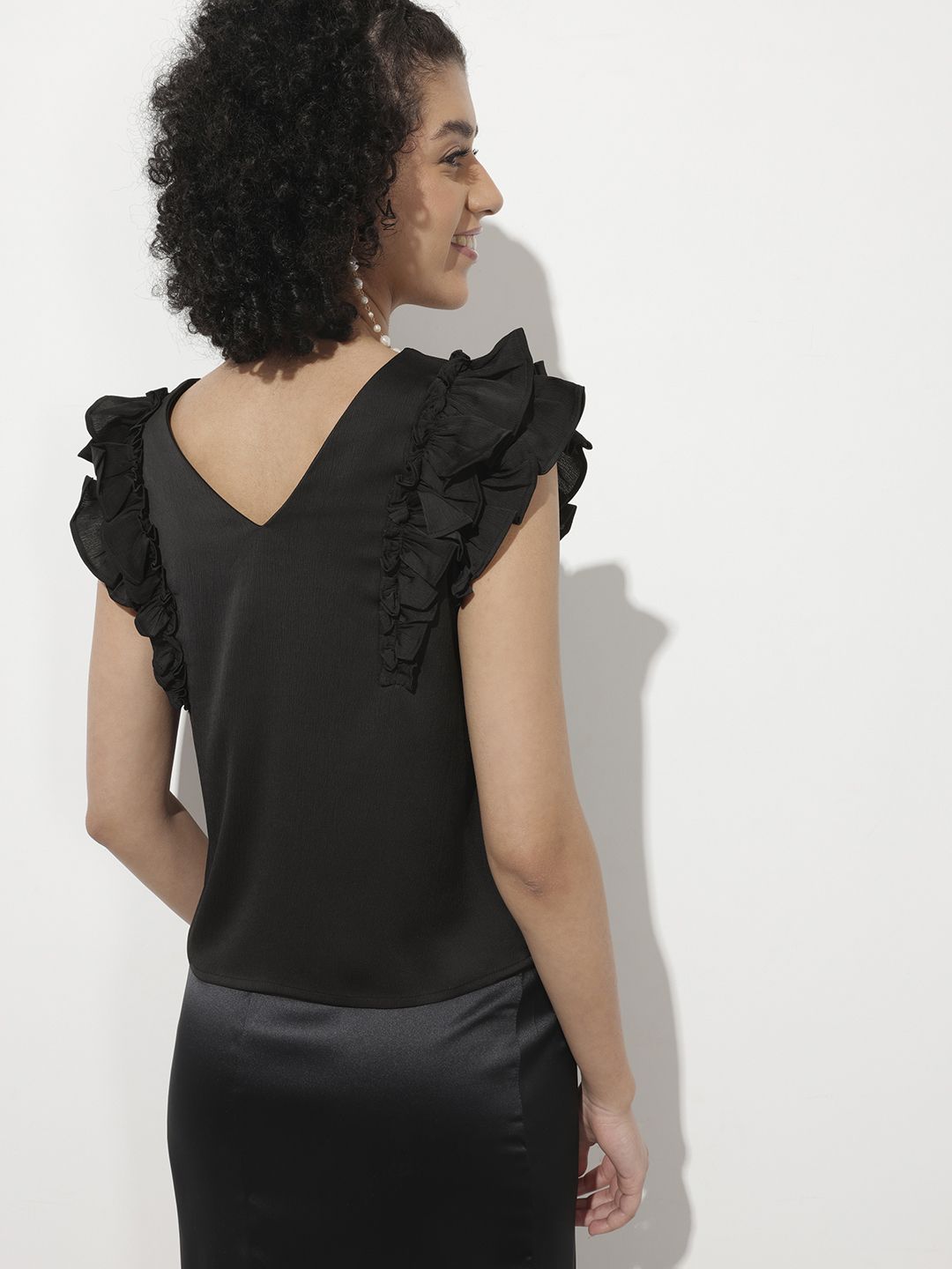 DressBerry Dark Romance Ruffled Rebel Top