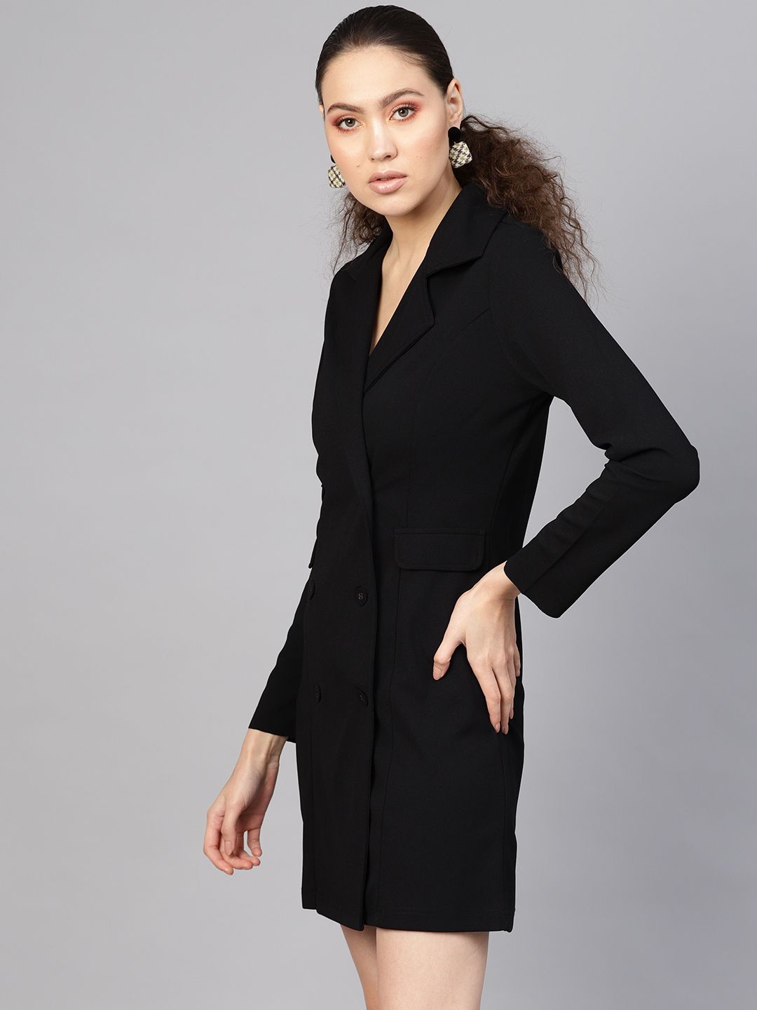 SASSAFRAS Black Blazer Dress