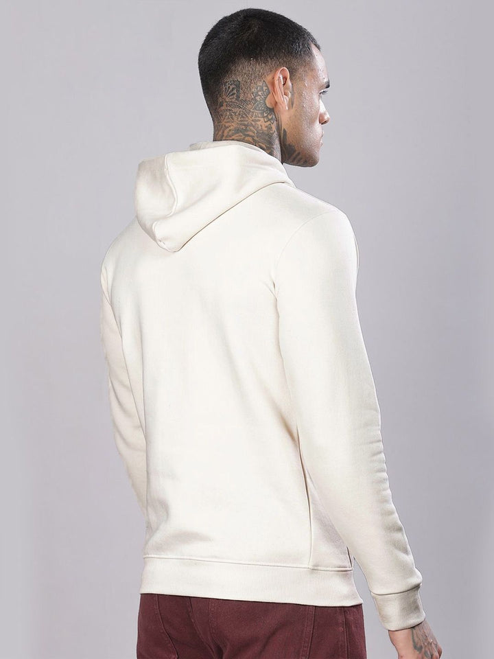 ADRO Men Cotton Long Sleeves Printed Hooded Sweatshirt