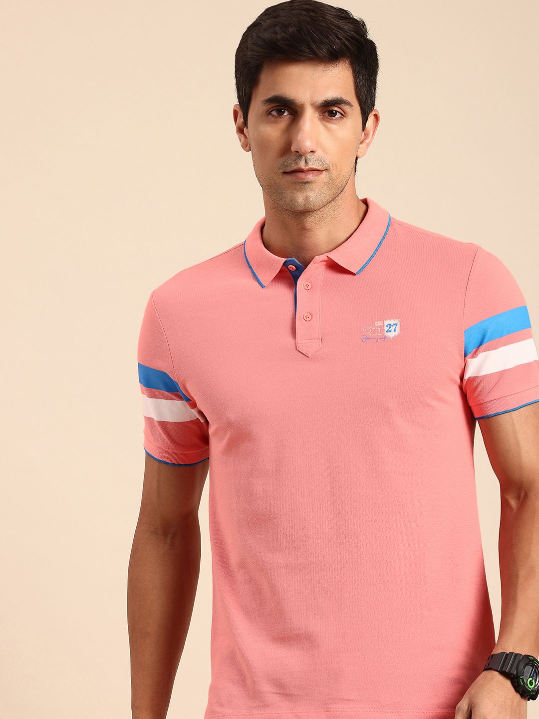 Being Human Pure Cotton Polo Collar T-shirt