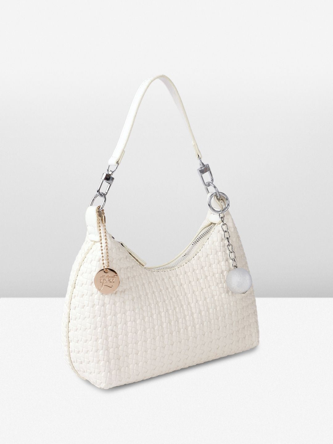 all about you Textured Structured Hobo Bag