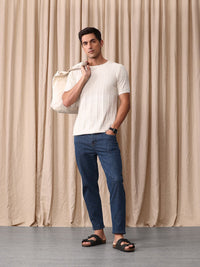 Mr Bowerbird Men Cropped Tapered Fit Stretchable Jeans