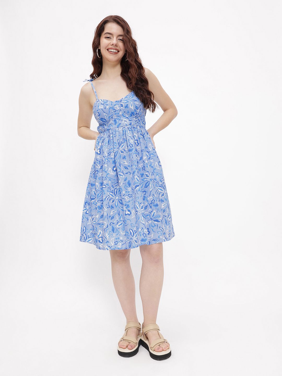 DressBerry Strappy A-Line Knee Length Dress