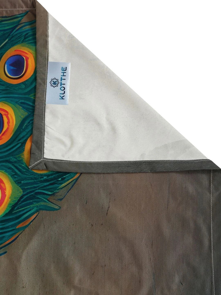 Moda Rapido X KLOTTHE Brown & Green Ethnic Motifs 400 TC King Bedsheet with 2 Pillow Covers