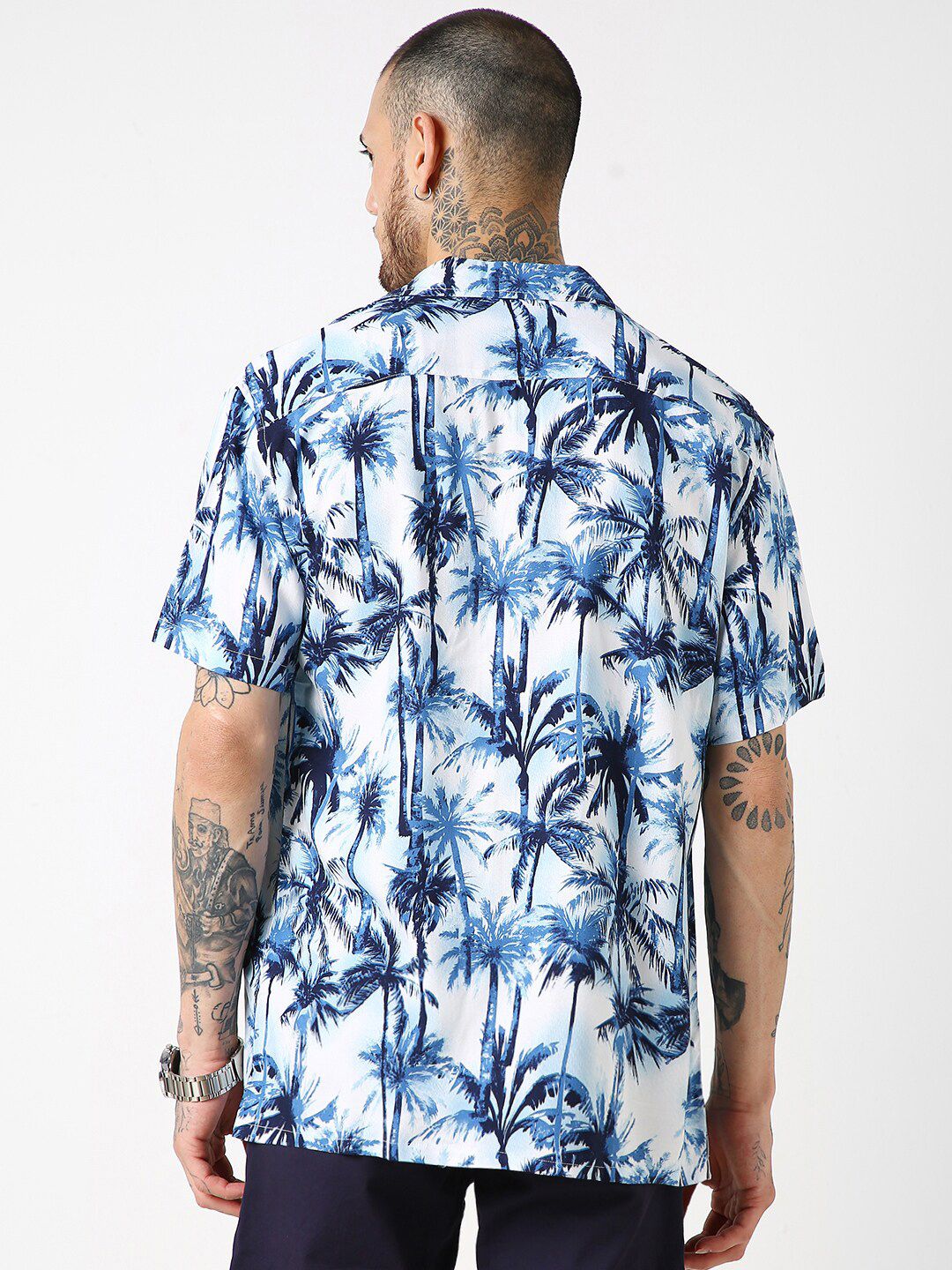 VASTRADO Men Hawaiian Printed Resort Collar Oversized Shirt