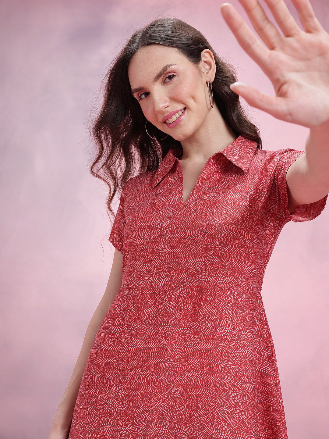 DressBerry Printed A-Line Dress