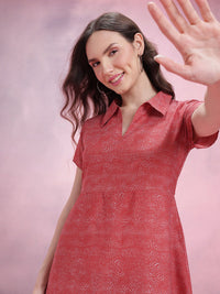 DressBerry Printed A-Line Dress