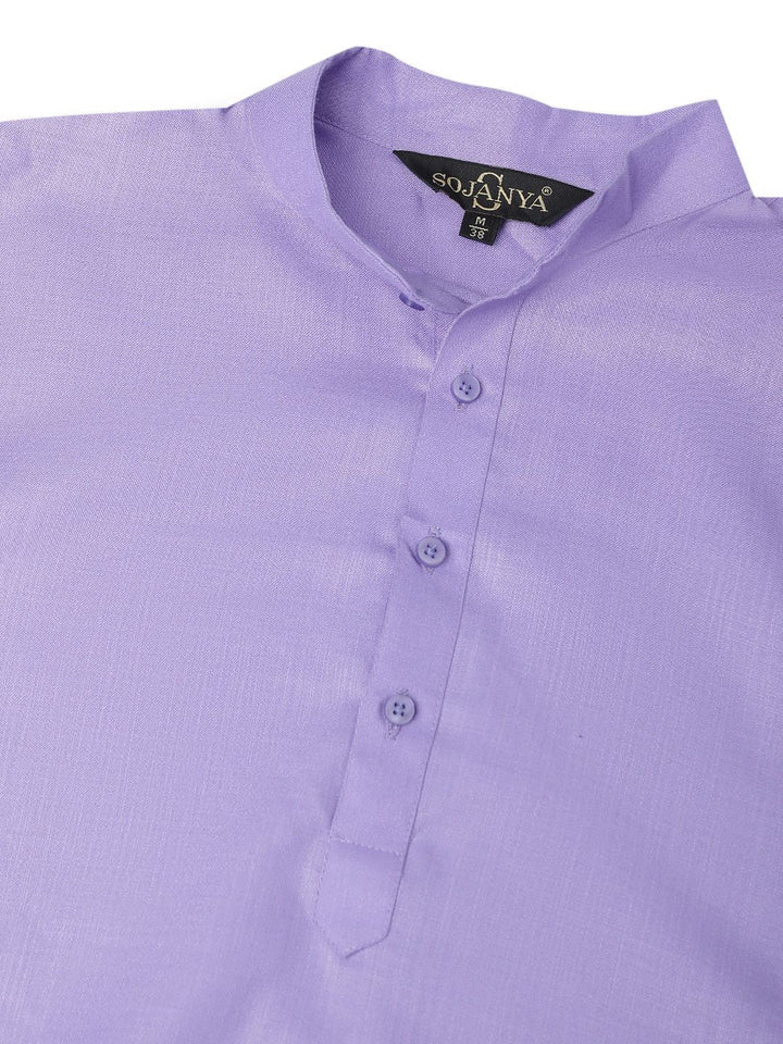 SOJANYA Men Purple Solid Kurta