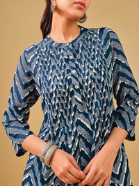 Global Desi Geometric Printed Straight Kurta
