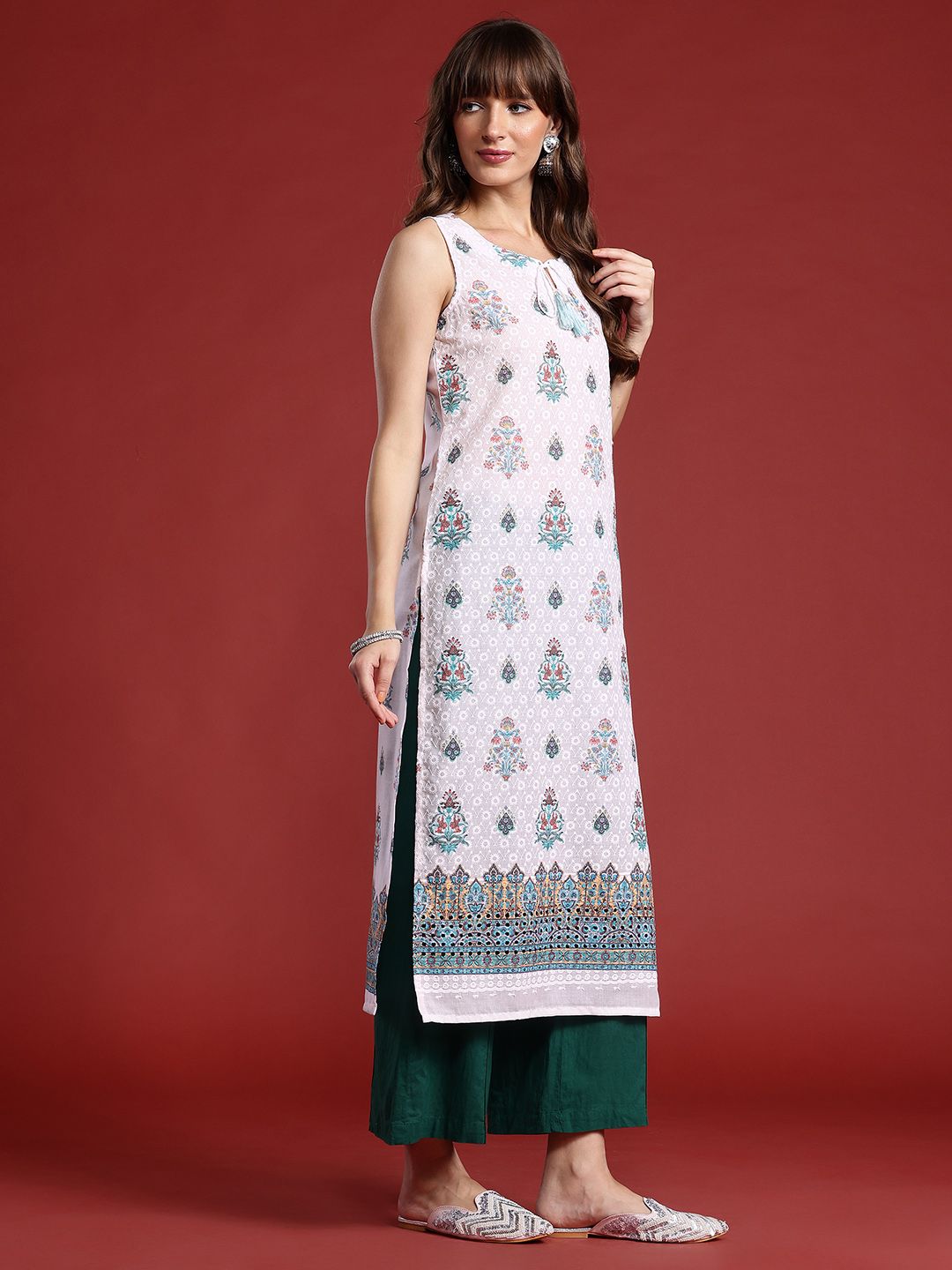 Anouk Ethnic Motifs Printed Pure Cotton Kurta