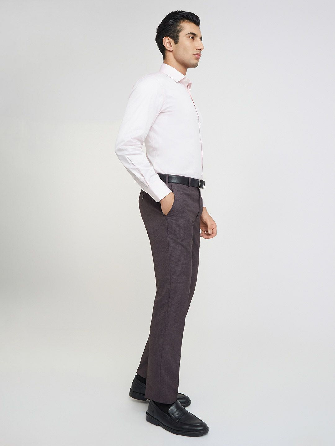 Park Avenue Men Self-Design Formal Trousers