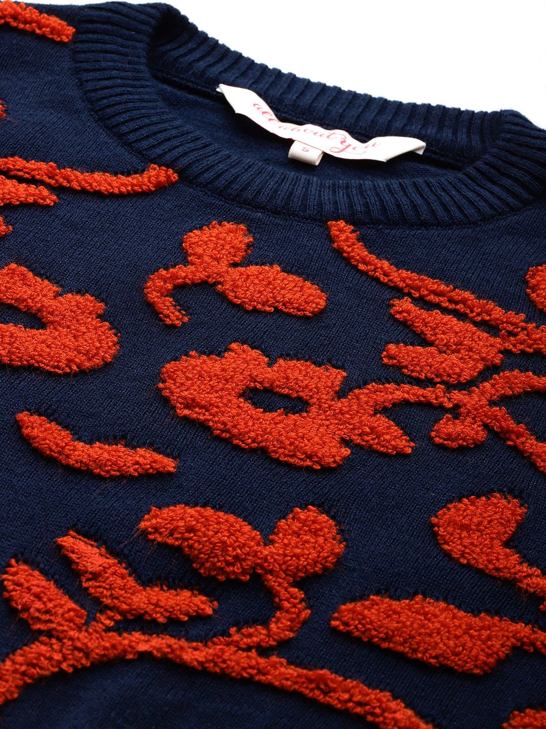 all about you Self Design Floral Pullover