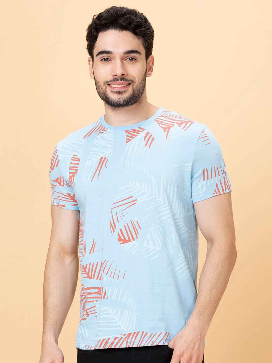 Being Human Tropical Printed Round Neck Casual T-shirt