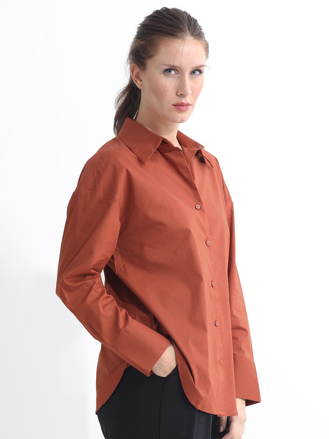 RAREISM Cotton Slim Fit Casual Shirt