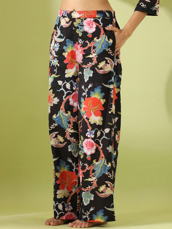 SANSKRUTIHOMES Floral Printed Pure Cotton Night suit