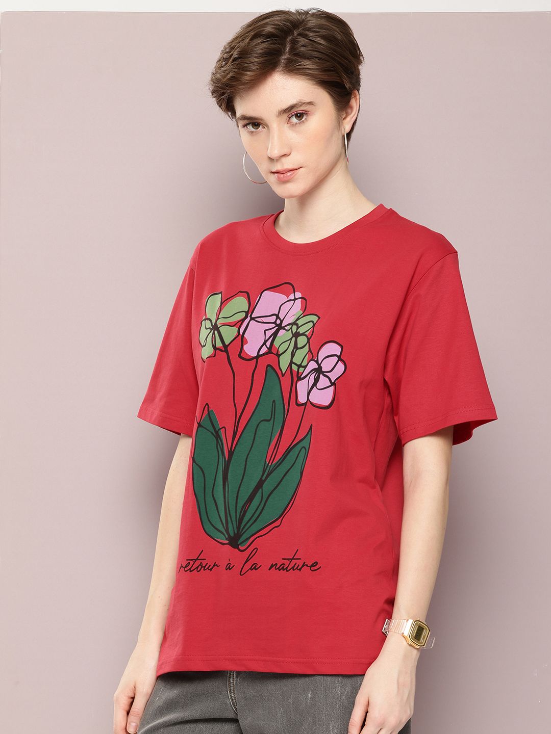 DILLINGER Printed Oversized Pure Cotton T-shirt
