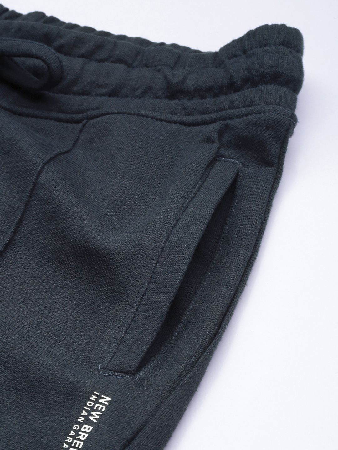 The Indian Garage Co Men Navy Blue Solid Straight Fit Joggers