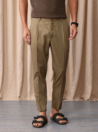 Mr Bowerbird Men Tailored Fit Vintage Pleated Trousers