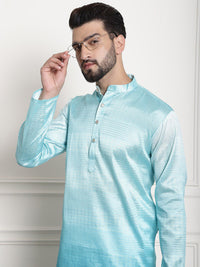 SOJANYA Ethnic Woven Design Cotton Silk Straight Kurta