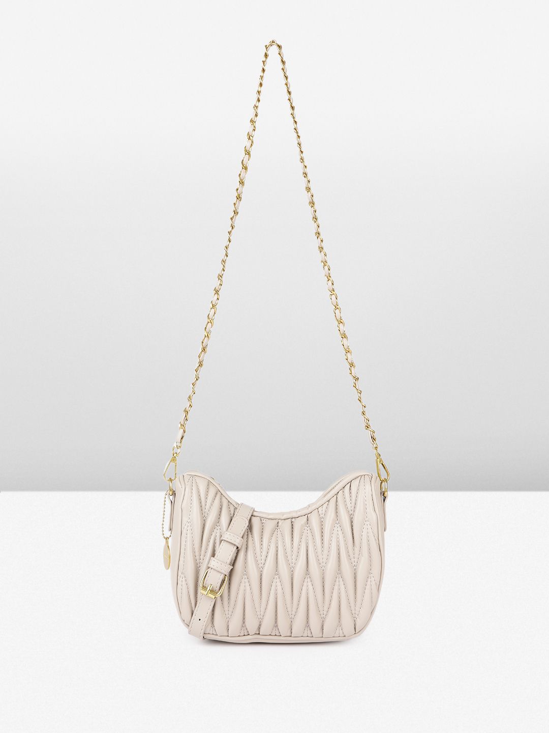 DressBerry Textured Structured Shoulder Bag