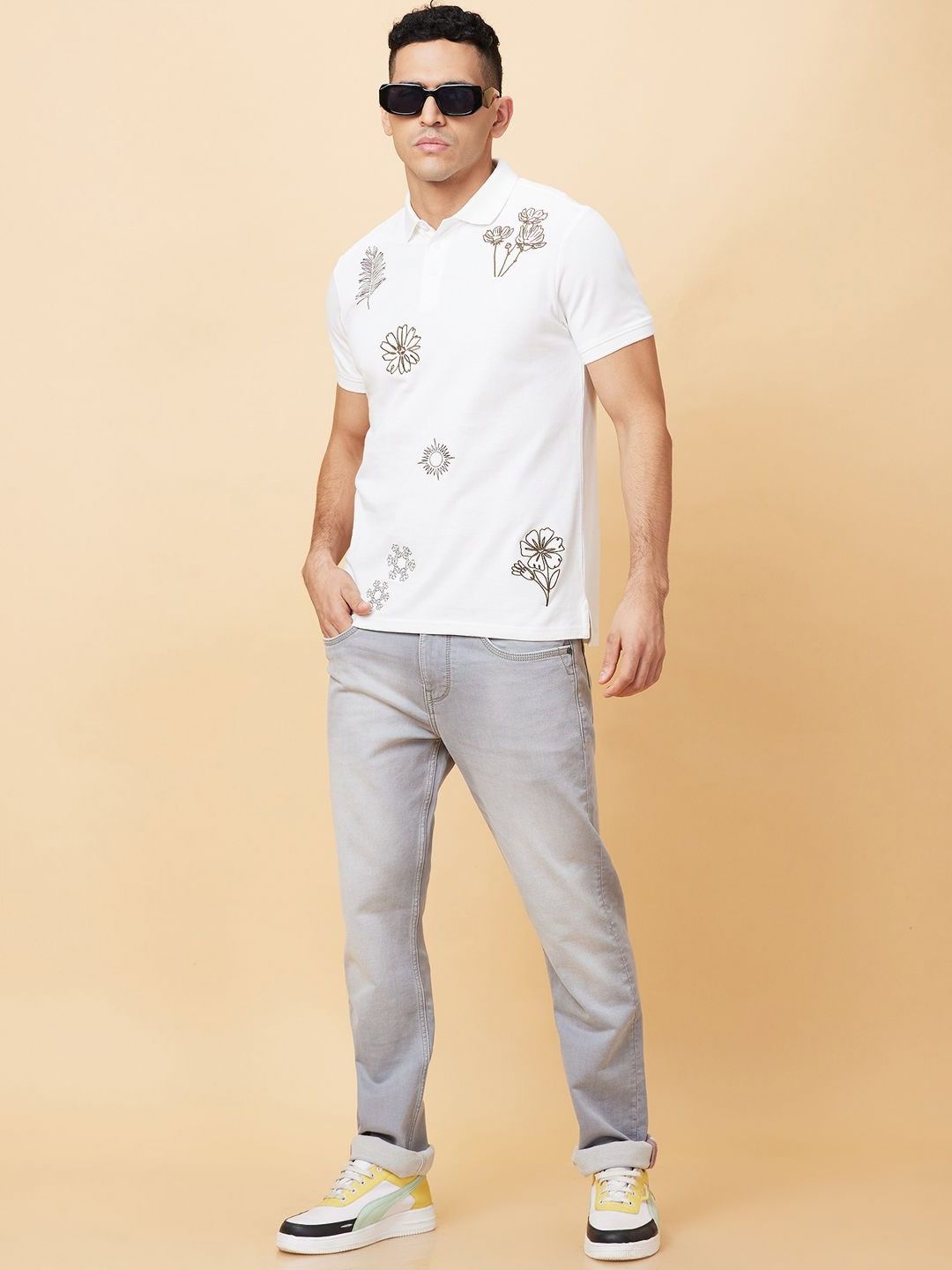Being Human Men Printed Polo Collar T-shirt