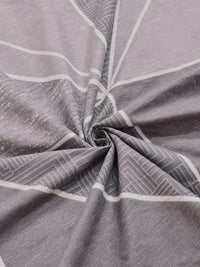 Moda Rapido X KLOTTHE Purple Geometric 300 TC King Bedsheet with 2 Pillow Covers