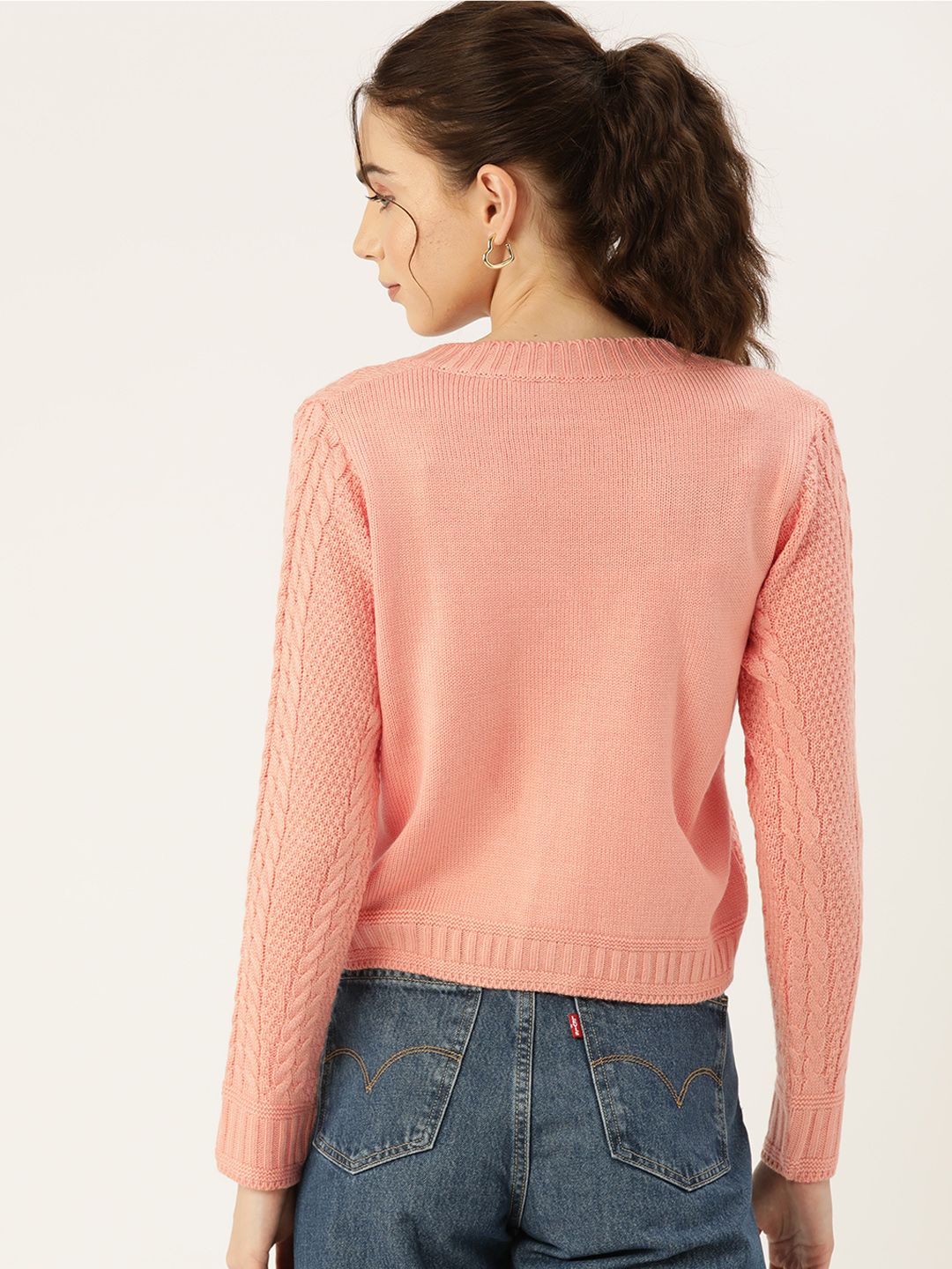 DressBerry Women Acrylic Cable Knit Cardigan