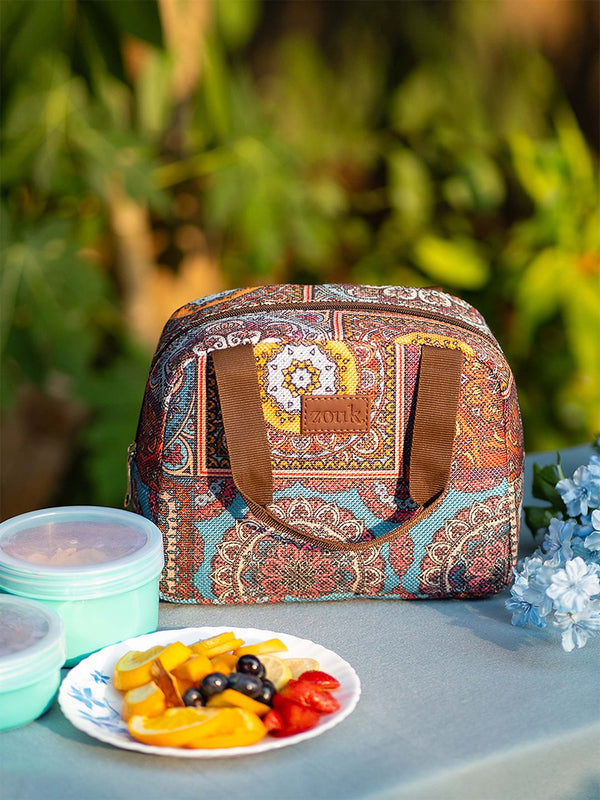 ZOUK Women Printed Insulated Lunch Bag