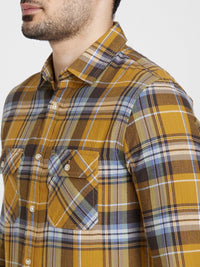 SPYKAR Classic Tartan Checked Opaque Regular Fit Cotton Casual Shirt