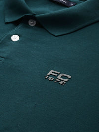 French Connection Polo Collar Knitted Pure Cotton T-shirt With Minimal Brand Logo Print