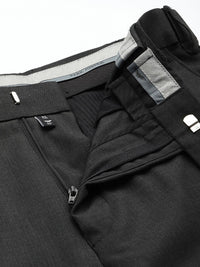 Park Avenue Men Checked Slim Fit Formal Trousers