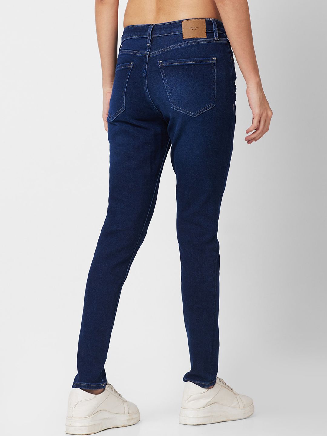 SPYKAR Women Clean Look Slim Fit High-Rise Light Fade Stretchable Jeans