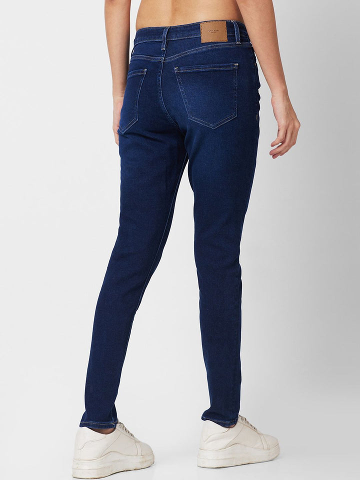 SPYKAR Women Clean Look Slim Fit High-Rise Light Fade Stretchable Jeans