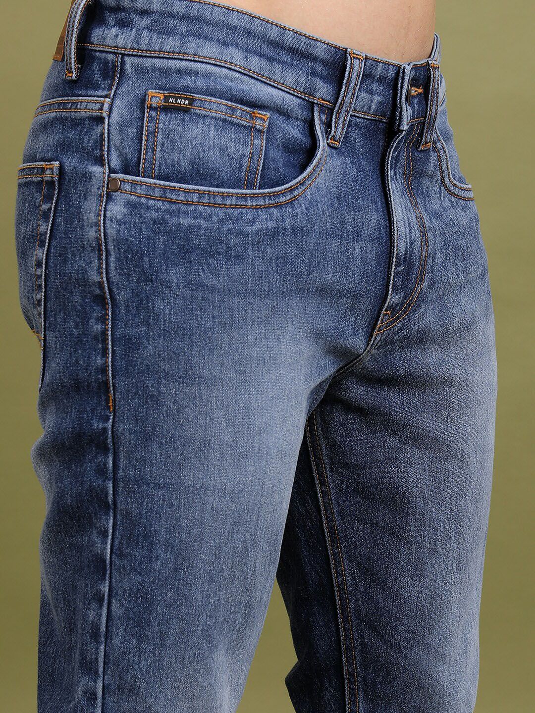 HIGHLANDER Men Mid Rise Slim Fit Stretchable Cotton Jeans