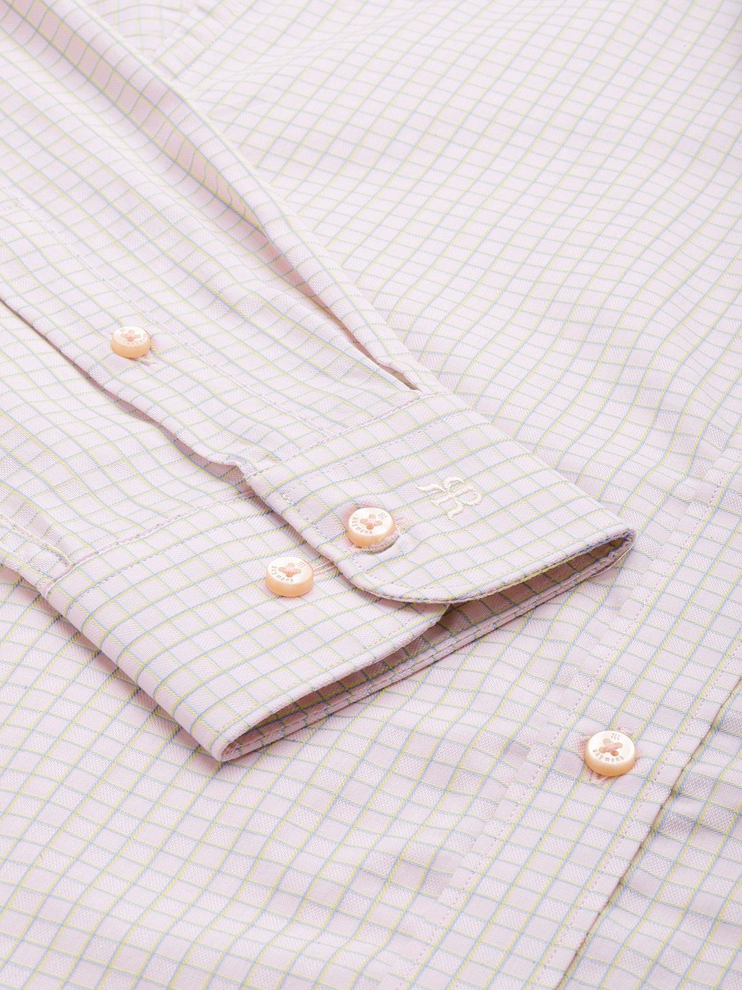 Raymond Slim Fit Grid Tattersall Checked Pure Cotton Formal Shirt
