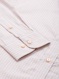 Raymond Slim Fit Grid Tattersall Checked Pure Cotton Formal Shirt