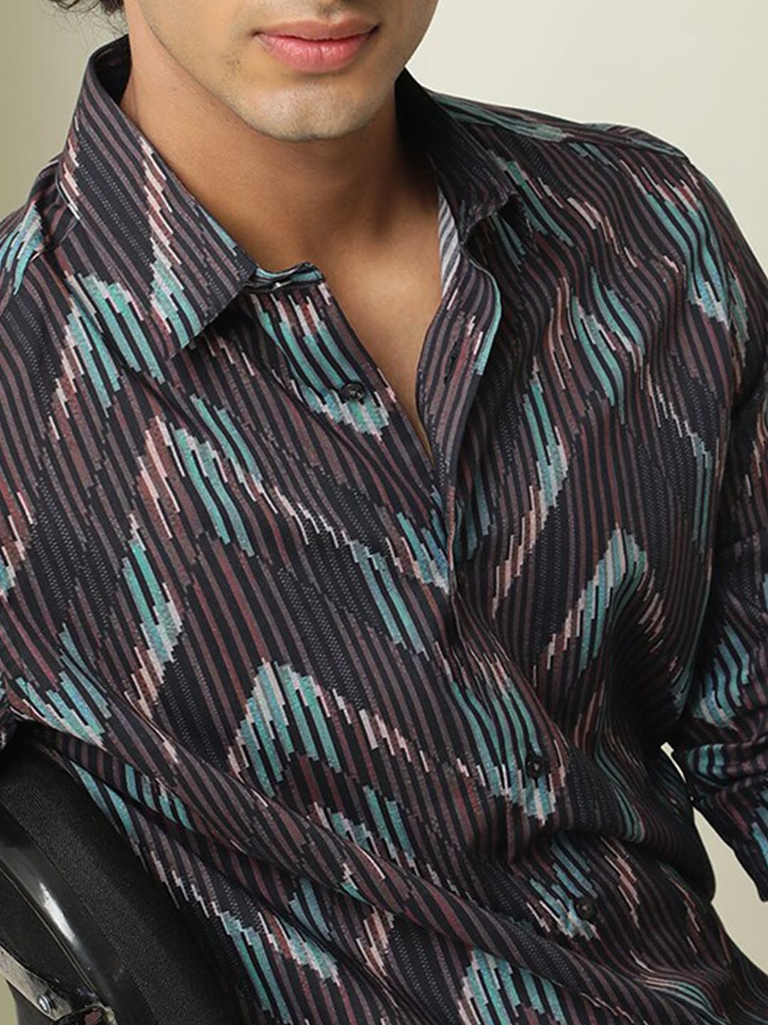 RARE RABBIT Men Stria Slim Fit Vertical Striped Shirt